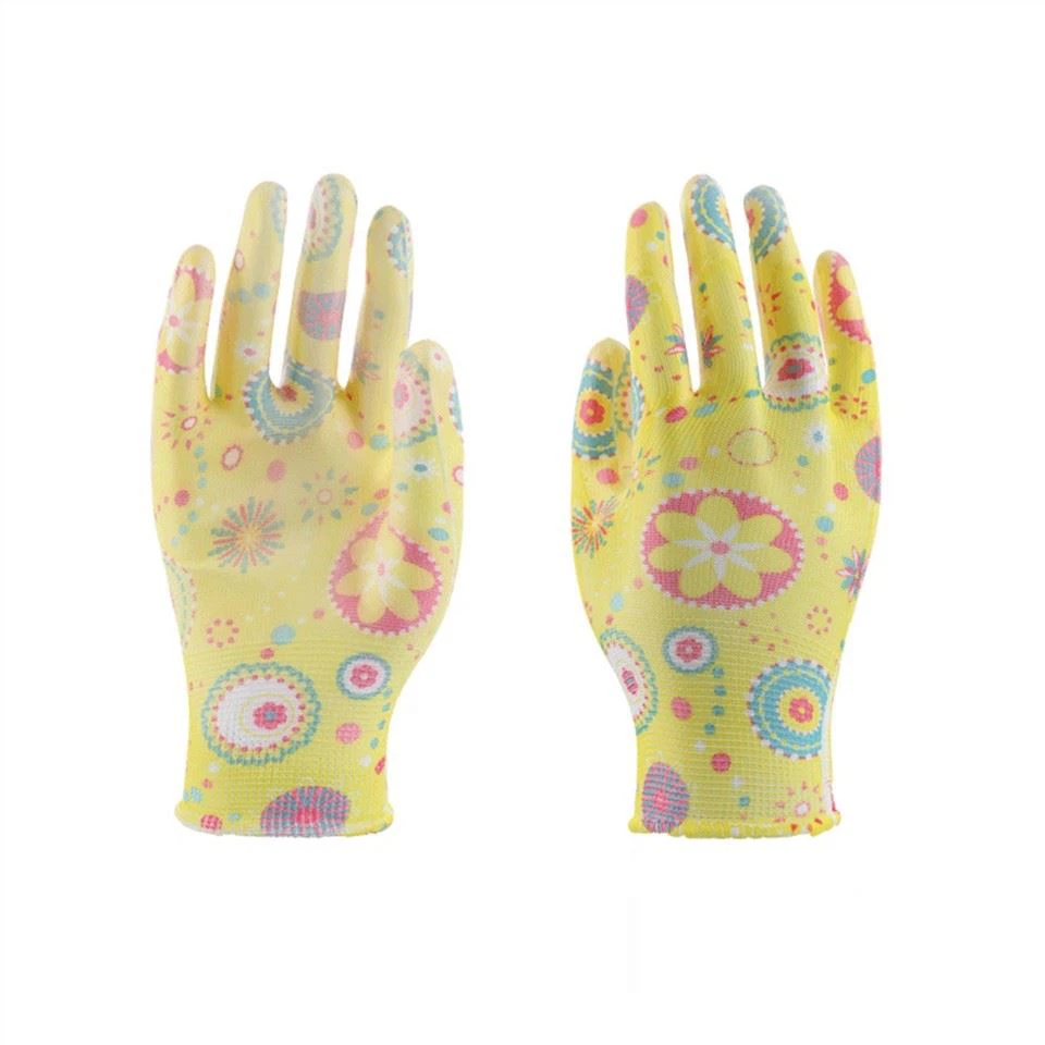 Black Coating PU Top Work Gloves