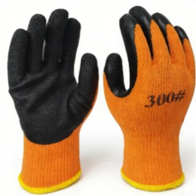 10 Gauge Terry Liner Crinkle Latex Coating Gloves